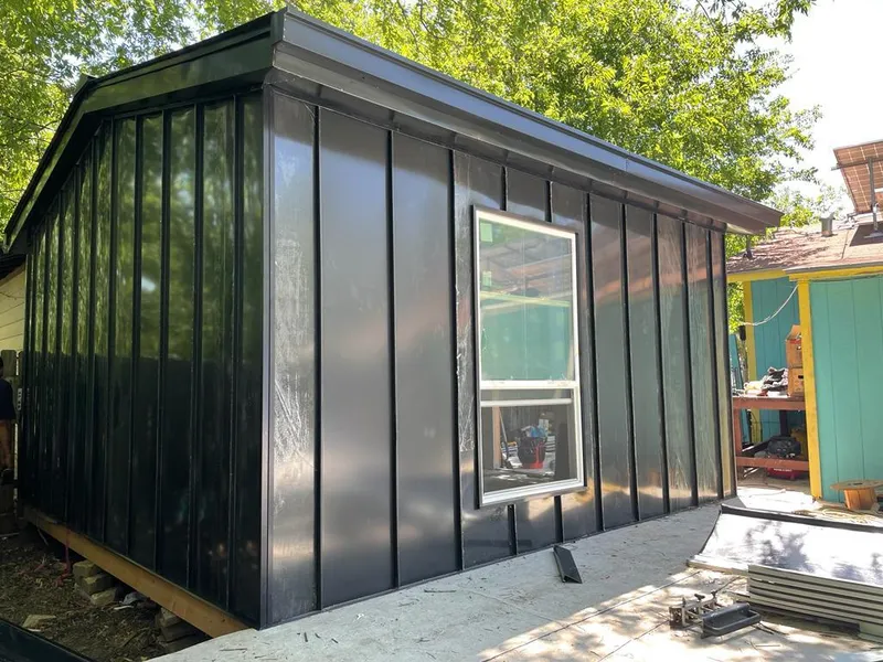 Black standing seam metal wall panels for Metal Roof Installation in Burlington